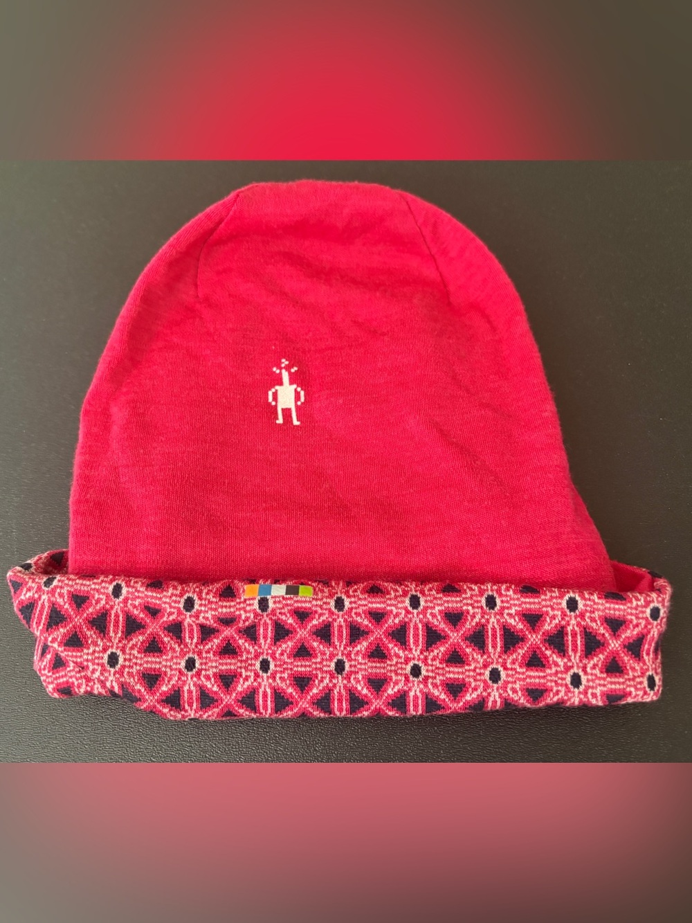 Smartwool Reversible Pink/Patterned Beanie